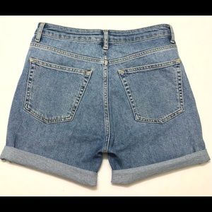 Topshop Cut Off High Rise Denim Shorts